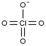 (過塩素酸)アニオン 化学構造式