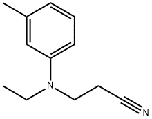 3-[エチル(3-メチルフェニル)アミノ]プロパンニトリル 化学構造式