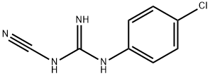 1-(4-氯苯基)-3-氰基胍 结构式