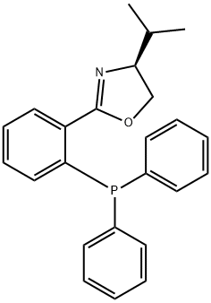 (4S)-(-)-4,5-DIHYDRO-2-[2'-(DIPHENYLPHOSPHINO)PHENYL]-4-ISOPROPYLOXAZOLE Struktur