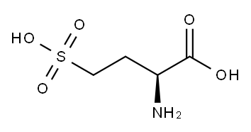 (S)-2-アミノ-4-スルホブタン酸 化学構造式