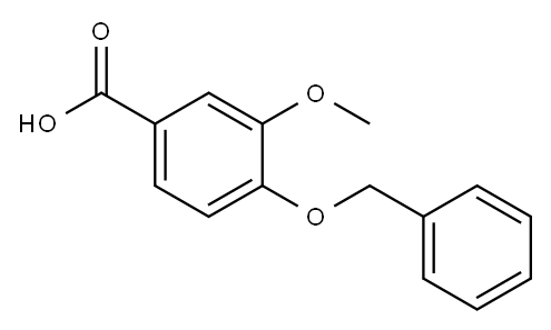 4-苄氧基-3-甲氧基苯甲酸, 1486-53-9, 结构式