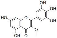 3',4',5,5',7-ペンタヒドロキシ-3-メトキシフラボン 化学構造式