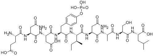 H-谷氨酸-天冬酰胺-天冬氨酸-酪氨酸-异亮氨酸-天冬酰胺-丙氨酸-丝氨酸-亮氨酸-OH 结构式