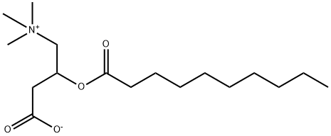 2-(1-hydroxy-2-trimethylazaniumylethyl)-3-oxododecanoate Struktur