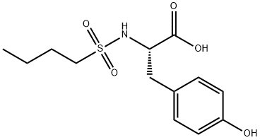 L-N-ブチルスルホニル-P-ヒドロキシフェニルアラニン 化学構造式