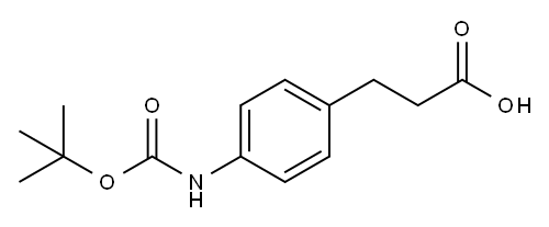 3-(N-叔丁氧羰基-4-氨基苯基)丙酸, 149506-05-8, 结构式