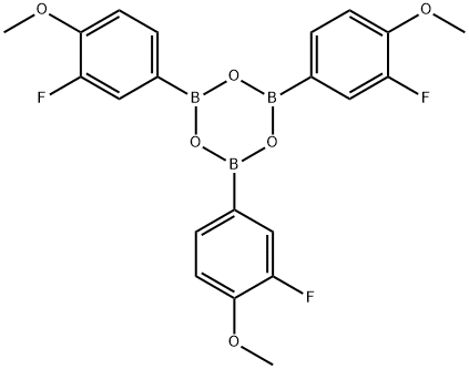 3-Fluoro-4-methoxyphenyl boronic acid anhydride Structure