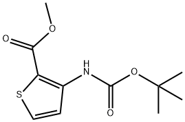 3-(叔丁氧羰基氨基)噻吩-2-羧酸甲酯, 149587-72-4, 结构式