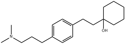 1-[p-[3-(ジメチルアミノ)プロピル]フェネチル]-1-シクロヘキサノール 化学構造式