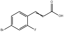 4-溴-2-氟肉桂酸 结构式