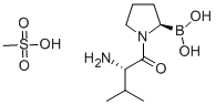 [(2R)-1-[(2S)-2-Amino-3-methylbutanoyl]pyrrolidin-2-yl]boronic acid mesylate Structure