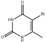 5-ブロモ-6-メチル-2,4(1H,3H)-ピリミジンジオン 化学構造式