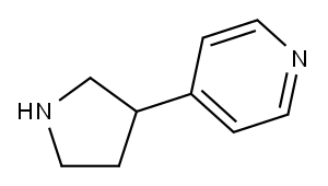 4-吡咯烷-3-基吡啶 结构式
