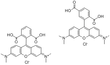 3',6'-(Dimethylamino)-3-oxo-spiro[isobenzofuran-1(3H),9'-[9H]xanthene]-ar-carboxylic acid Structure