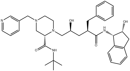 茚地那韦 结构式