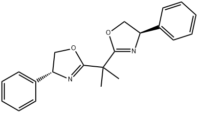 (R,R)-2,2'-イソプロピリデンビス(4-フェニル-2-オキサゾリン) 化学構造式