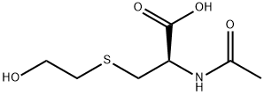 S-(2-ヒドロキシエチル)-N-アセチル-L-システイン 化学構造式