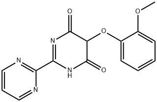 5-(2-メトキシフェノキシ)-[2,2'-ビピリミジン]-4,6[1H,5H]-ジオン 化学構造式