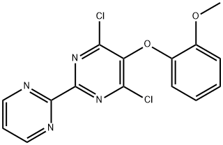 4,6-ジクロロ-5-(2-メトキシフェノキシ)-2,2’-ビピリミジン 化学構造式