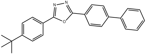 2-(4-tert-ブチルフェニル)-5-(4-ビフェニリル)-1,3,4-オキサジアゾール 化学構造式