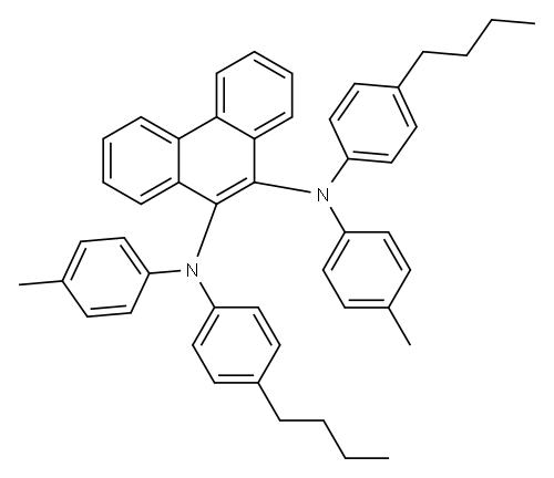 N,N''-DI-P-TOLYL-N,N''-BIS-(4-BUTYLPHENYL)-PHENANTHRENE-9,10-DIAMINE Structure