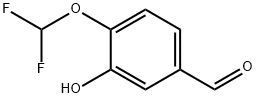 4‐(ジフルオロメトキシ)‐3‐ヒドロキシベンズアルデヒド 化学構造式
