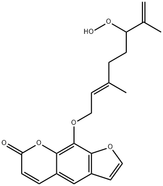8-(6-Hydroperoxy-3,7-diMethyl-2,7-octadienyloxy)psoralen Struktur