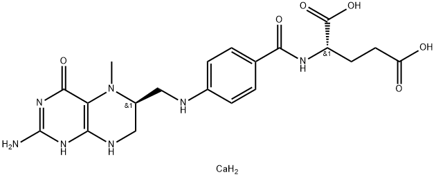 L-5-甲基四氢叶酸钙 结构式