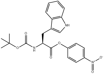 Nα-[(1,1-ジメチルエトキシ)カルボニル]-L-トリプトファン4-ニトロフェニル 化学構造式