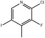 2-氯-3-氟-5-碘-4-甲基吡啶 结构式