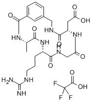CYCLO(-ALA-ARG-GLY-ASP-3-AMINOMETHYLBENZOYL), 153381-95-4, 结构式