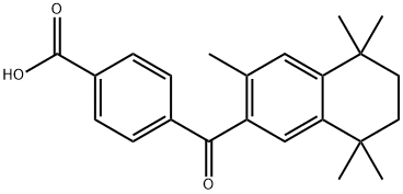 4-[(5,6,7,8-Tetrahydro-3,5,5,8,8-pentamethyl-2-naphthalenyl)carbonyl]benzoic acid Structure