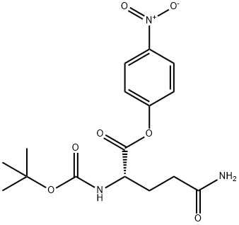 2-叔丁氧羰基氨基-4-氨基甲酰基丁酸 4-硝基苯酯, 15387-45-8, 结构式