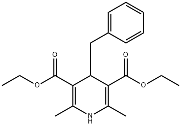 1,4-Dihydro-2,6-dimethyl-4-benzylpyridine-3,5-dicarboxylic acid diethyl ester Structure