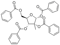 2-C-甲基-ALPHA-D-呋喃核糖四苯甲酸酯 结构式