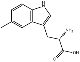 (S)-5-メチル-α-アミノ-1H-インドール-3-プロピオン酸 化学構造式