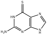 6-硫鸟嘌呤, 154-42-7, 结构式