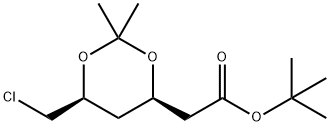 (4R-CIS)-6-氯甲基-2,2-二甲基-1,3-二氧戊环-4-乙酸叔丁酯, 154026-94-5, 结构式