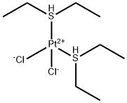 cis-Dichlorobis(diethylsulfide)platinum(II) Struktur