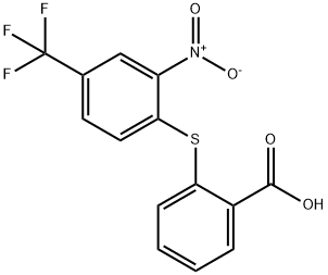 2-[[2-硝基-4-(三氟甲基)苯基]硫代]苯甲酸 结构式
