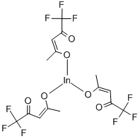 トリフルオロアセチルアセトナトインジウム(III) 化学構造式