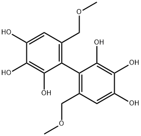 2,2',3,3',4,4'-hexahydroxy-1,1'-biphenyl-6,6'-dimethanol dimethyl ether Structure