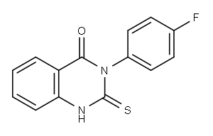 3-(4-氟苯基)-2-硫代-1H-喹唑啉-4-酮, 1547-15-5, 结构式