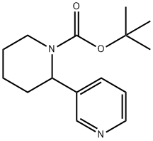 2-(3-ピリジル)ピペリジン-1-カルボン酸tert-ブチル 化学構造式