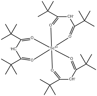 トリス(2,2,6,6-テトラメチル-3,5-ヘプタンジオナト)スカンジウム (III), 99% (99.9%-SC) (REO) [SC(TMHD)3]SC(TMHD)3 化学構造式