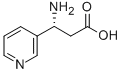 (R)-3-アミノ-3-(3-ピリジニル)プロパン酸 化学構造式