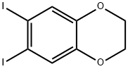 6,7-ジヨードベンゾ(1,4)ジオキサン 化学構造式