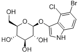 5-ブロモ-4-クロロ-1H-インドール-3-イルβ-D-グルコピラノシド 化学構造式