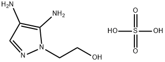 4,5-二氨基-1-(2-羟乙基)吡唑硫酸盐, 155601-30-2, 结构式
